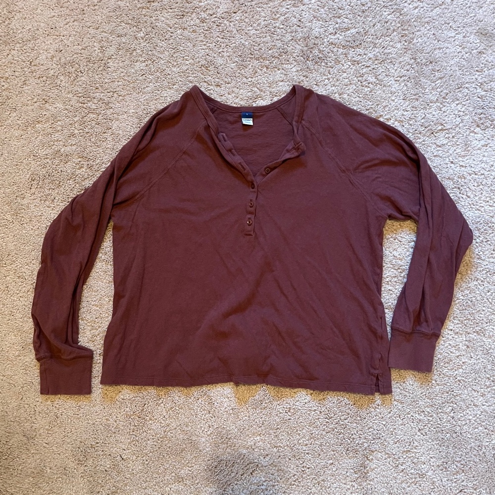 Old Navy Burgundy Long Sleeve